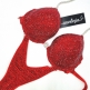 Pro style Queen Red stock - Sujetador B (Sujetador copa con aro)  Braguitas  S (V Frontal, corte Brasilero-